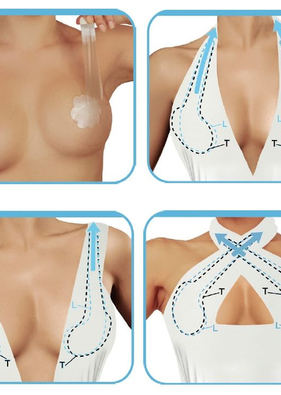 Frauen aufgepasst: Wie du den richtigen BH für tiefe Rückenausschnitte findest - Brust Tape von Poirier