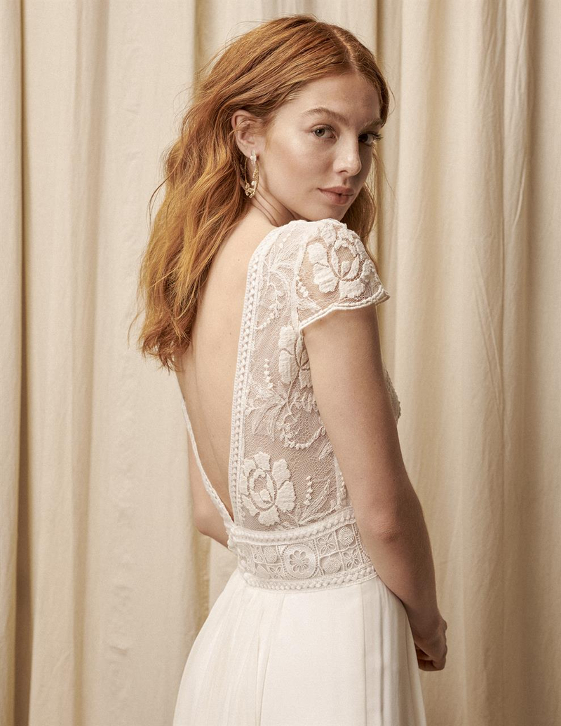 Zauberhafte Brautkleider von Rembo Styling aus der Kollektion 2021 - Rembo Styling brautkleid kollektion 2021 Anselme back detail