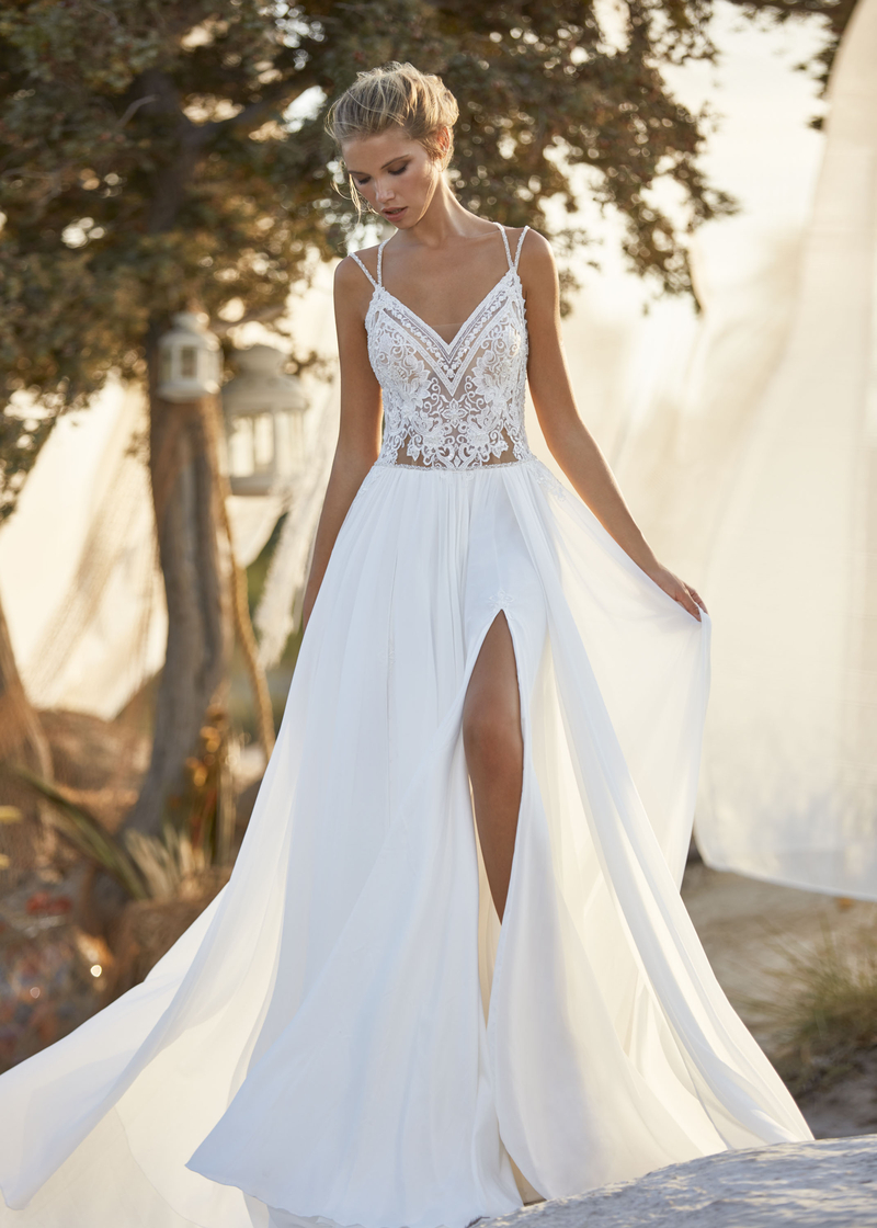 Brautkleider von Herve Paris aus der Kollektion 2021 - herve paris brautkleid kollektion 2021 Varzy front detail