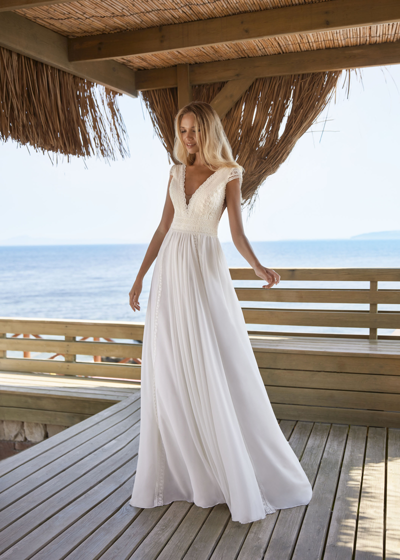 Brautkleider von Herve Paris aus der Kollektion 2021 - herve paris brautkleid kollektion 2021 Valbonne front