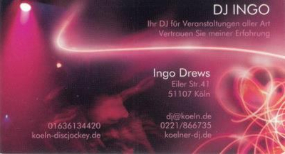 DJ HochzeitsDJ Mobildisco Ingo Drews Köln aus Köln